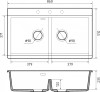 Мойка Rivelato FONDE 8638-2, 860х510х235мм, черный
