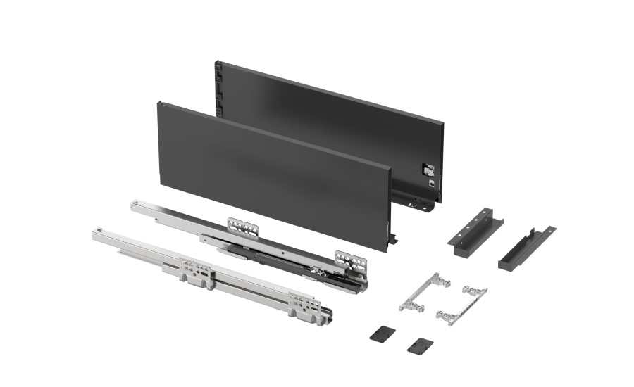 Ящик тонкостенный Nova Tech, L=450мм, H=167мм, темно-серый, HISSEN