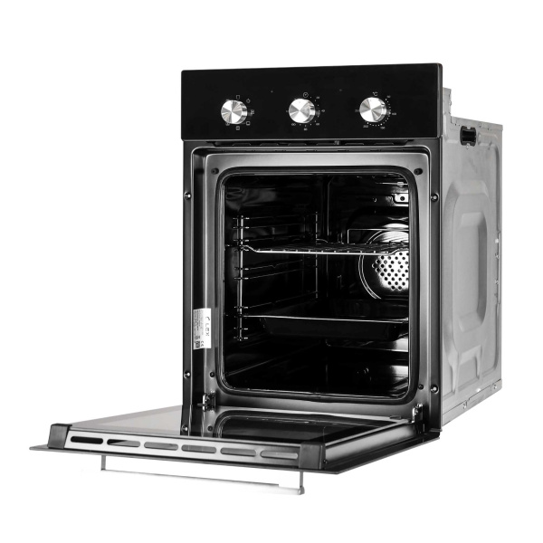 Духовой шкаф EDM 4570 BL, 45 см, стекло/нерж. сталь, черный, Lex