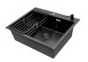 Мойка врезная Ладога 50, 500х400х220мм, нерж. сталь SS201, черный PVD, дозатор+корзина, CMF
