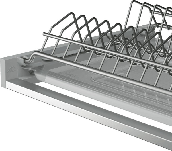 Сушка Glory-line 2-х ярусная, 500мм, 1 жесткий поддон, с рамой, для ДСП 18мм, нерж. сталь, AQ