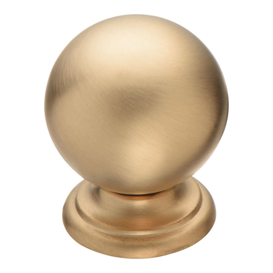 Ручка-кнопка, 8353-020, d=24мм, металл, матовая латунь