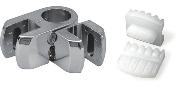 R-52+R47 Муфта поворотная для стекла и панели+4 вкладки, CMF