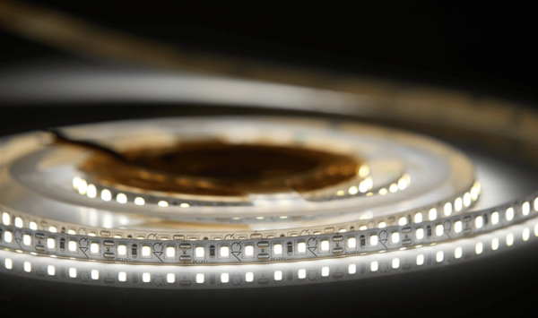 Лента  8х5000мм, SMD 2835, 12В, нейтральный,  9.6 Вт/м, 120 диодов/м, 1 250 Лм/м, IP20, AQ