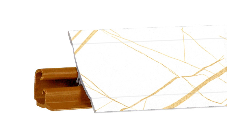 Плинтус LB-23, пирит белый, 3000мм, Россия