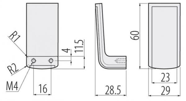 Ручка-кнопка, MONZA, 60х29х29мм, металл, белый/хром GTV