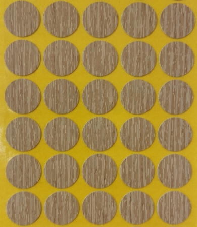 Заглушка самоклейка d=18мм, орех пацифик