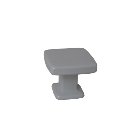 Ручка-кнопка, WPO.780.000.002P, 28х28мм, металл, серый шелк, Giusti