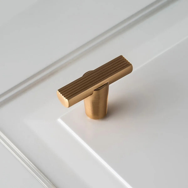 Ручка-кнопка, RAY, 40х14х25,5мм, металл, брашированное золото, GTV/30