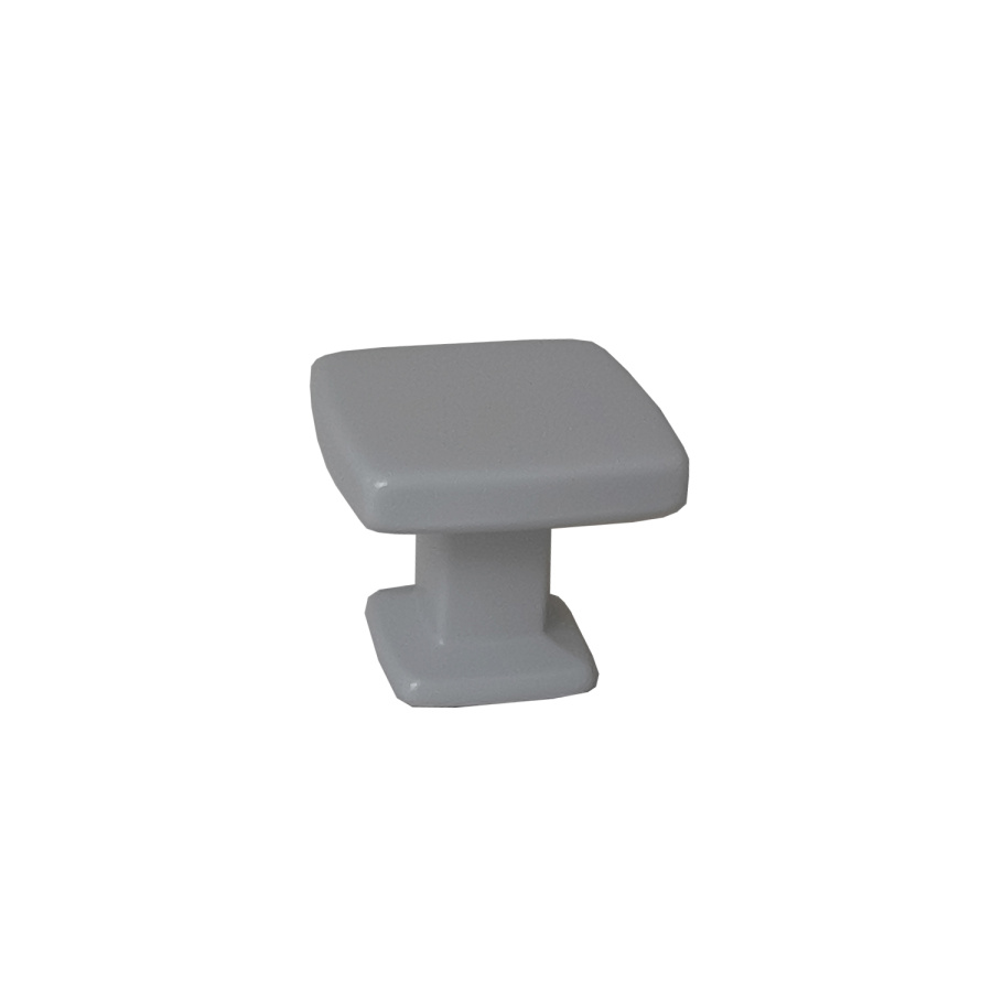 Ручка-кнопка, WPO.780.000.002P, 28х28мм, металл, серый шелк, Giusti