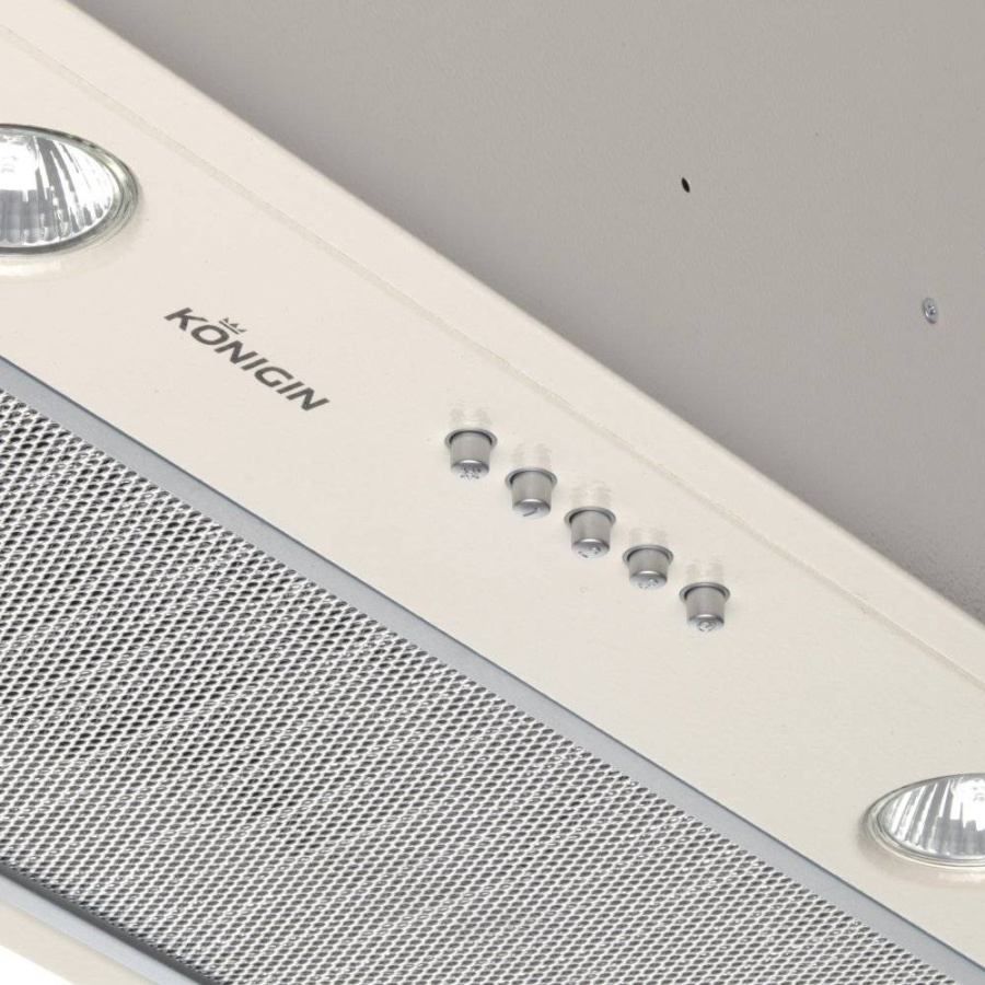 Вытяжка полновстраиваемая Flatbox, 50см, без угольного фильтра, слон. кость, Konigin