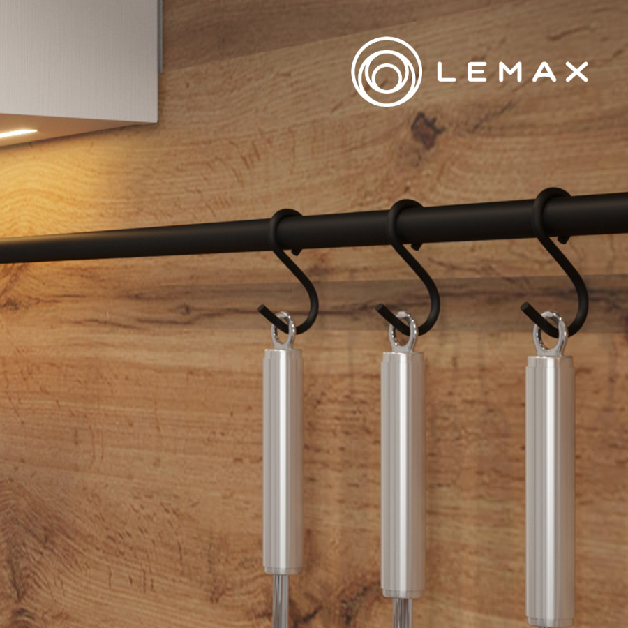 Крючок, R-KR 311D BL, несъемный, черный матовый