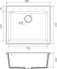 Мойка Rivelato ZENO 6051, 600х510х200мм, коричневый