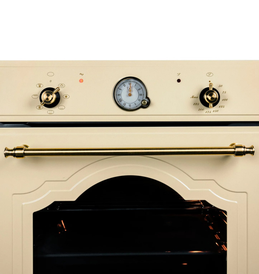Духовой шкаф EDM 078 C IV, 60 см, эмаль, слоновая кость/бронза, Lex